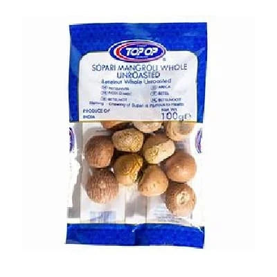 Top Op Sopari Mangroli Whole Unroasted 20 x 100g