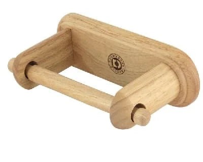 Apollo Toilet Roll Holder Wood 1s