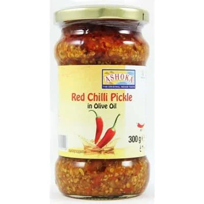 Ashoka Red Chilli Pickle In Olive Oil 6 x 300g