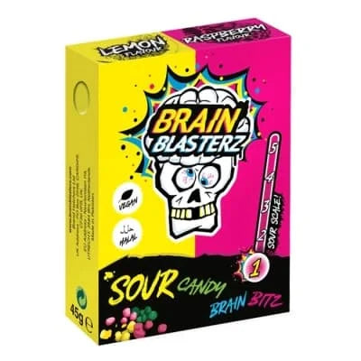 Brain Blasterz Sour Chew Candies Mixed Flavour 12 x 60g
