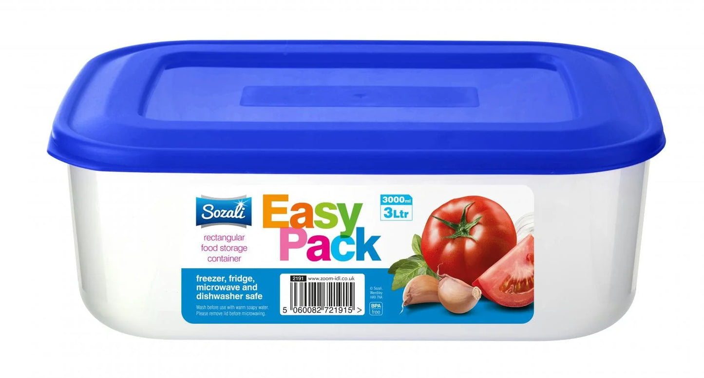 Sozali 3ltr Easy Pack Container
