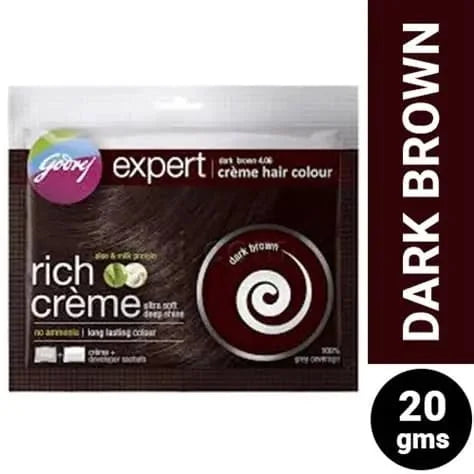 Godrej Expert Creme Hair Colour - Dark Brown(4.06) 8 x 20g