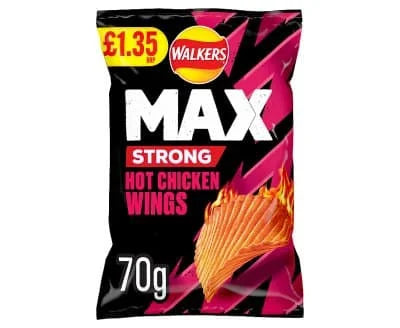 Walkers Max Hot Chicken Wings 15 x 70g