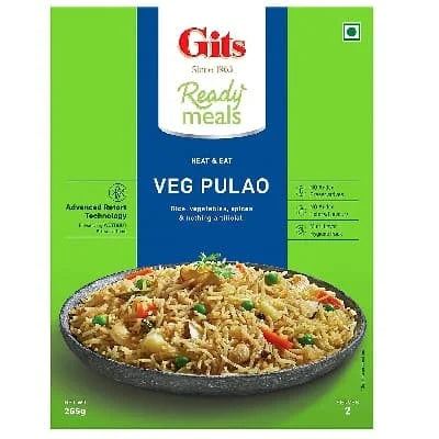 Gits Heat & Eat Veg Pulao 10 x 265g