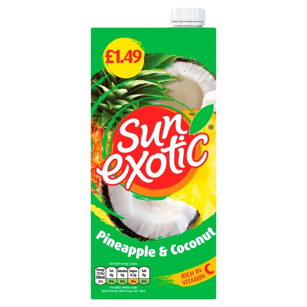 Sun Exotic Pineapple & Coconut 12 x 1ltr