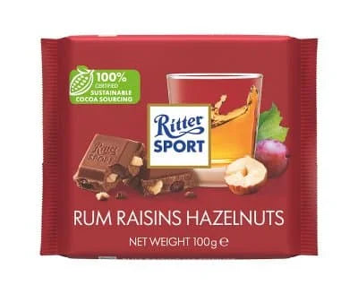 Ritter Rum Raisins Hazelnuts 5 x 100g
