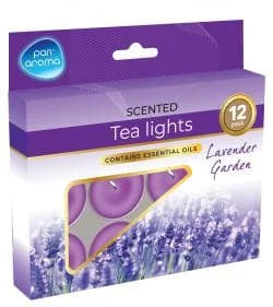 Pan Aroma Tea Light Candles - Lavender Garden 12pk