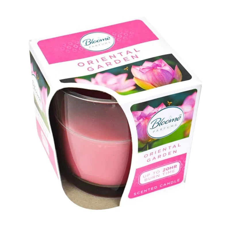 Bloome Scented Glass Candles Oriental Garden 12s