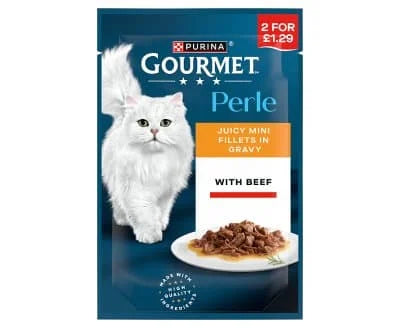 Gourmet Cat Single Beef in Gravy 2for1.29 26 x 85g