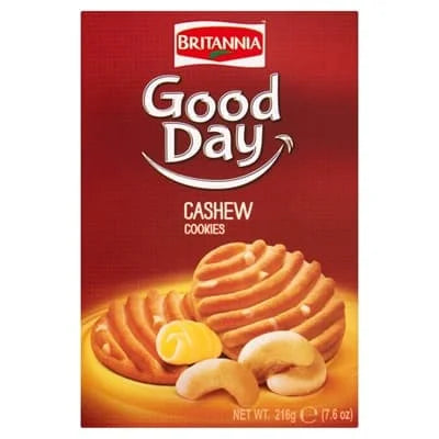 Britannia Good Day Cashew Cookies 2for2.20 12 x 216g