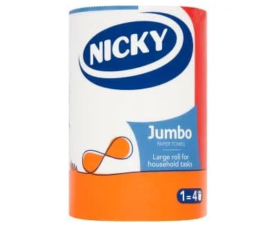 Nicky Jumbo Kitchen Roll 12 x 1s