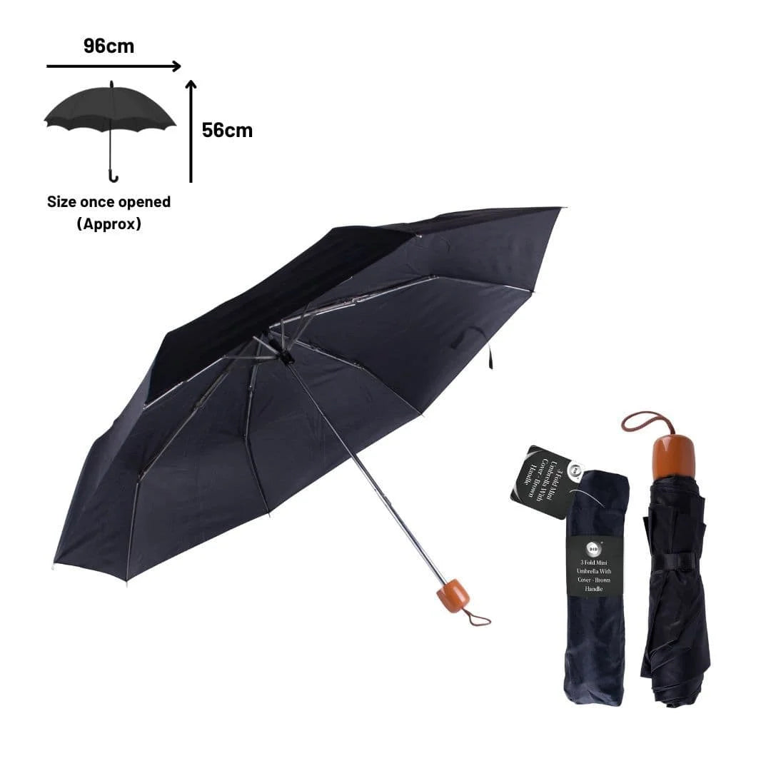 DID Ladies Umbrella Brown Handle 1s