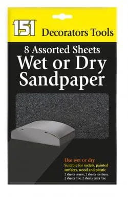 151 Assorted Sheets Sandpaper 8s Single