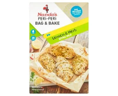 Nandos Lemon & Herb Peri Peri Bag & Bake 12 x 20g