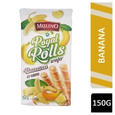 Mulino Wafer Rolls - Banana Cream 150g