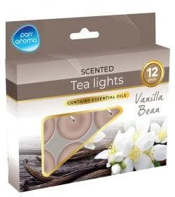 Pan Aroma Tea Light Candles - Vanilla Bean 12pk
