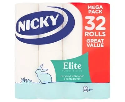 Nicky TT Elite White 3ply 32s