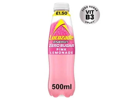 Lucozade Energy Zero Pink Lemonade Btls 12 x 500ml