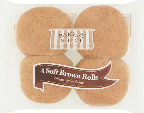 Bakery Select Soft Brown Rolls 4pk