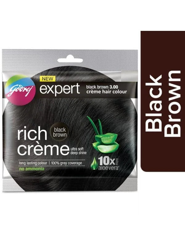 Godrej Expert Creme Hair Colour - Black Brown(3.0) 8 x 20g