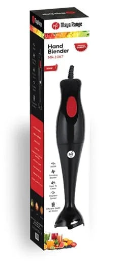Maya Electric Hand Blender Plastic Black 300w