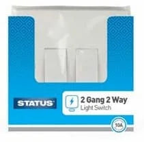 Status 2Gang 2 Way Light Switch CDU Single