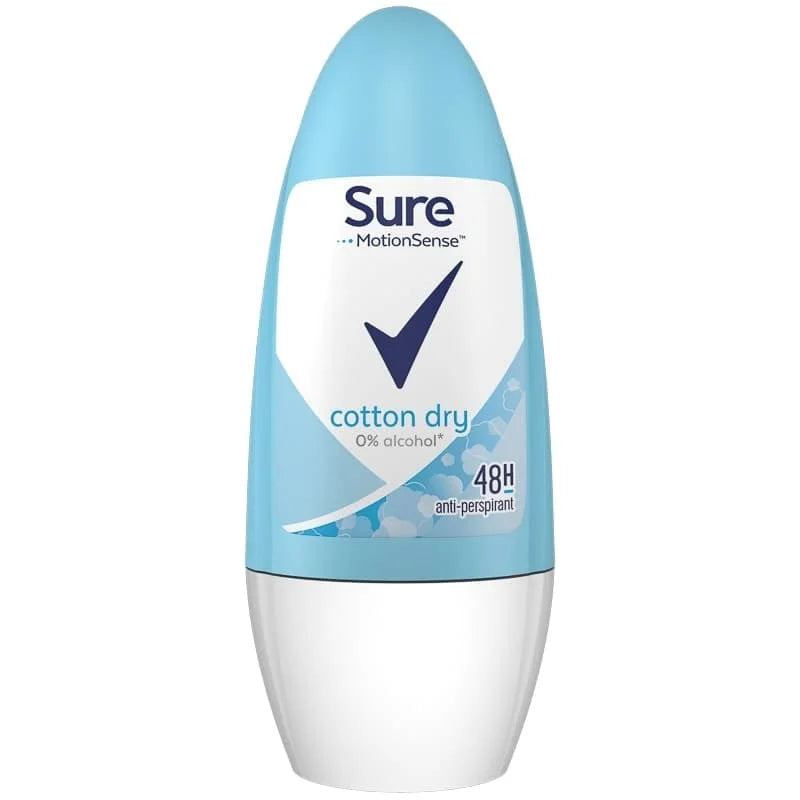 Sure Roll On Cotton Dry 6 x 50ml