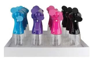 Status Hand Held Coloured Spray Water Mini Fan Single
