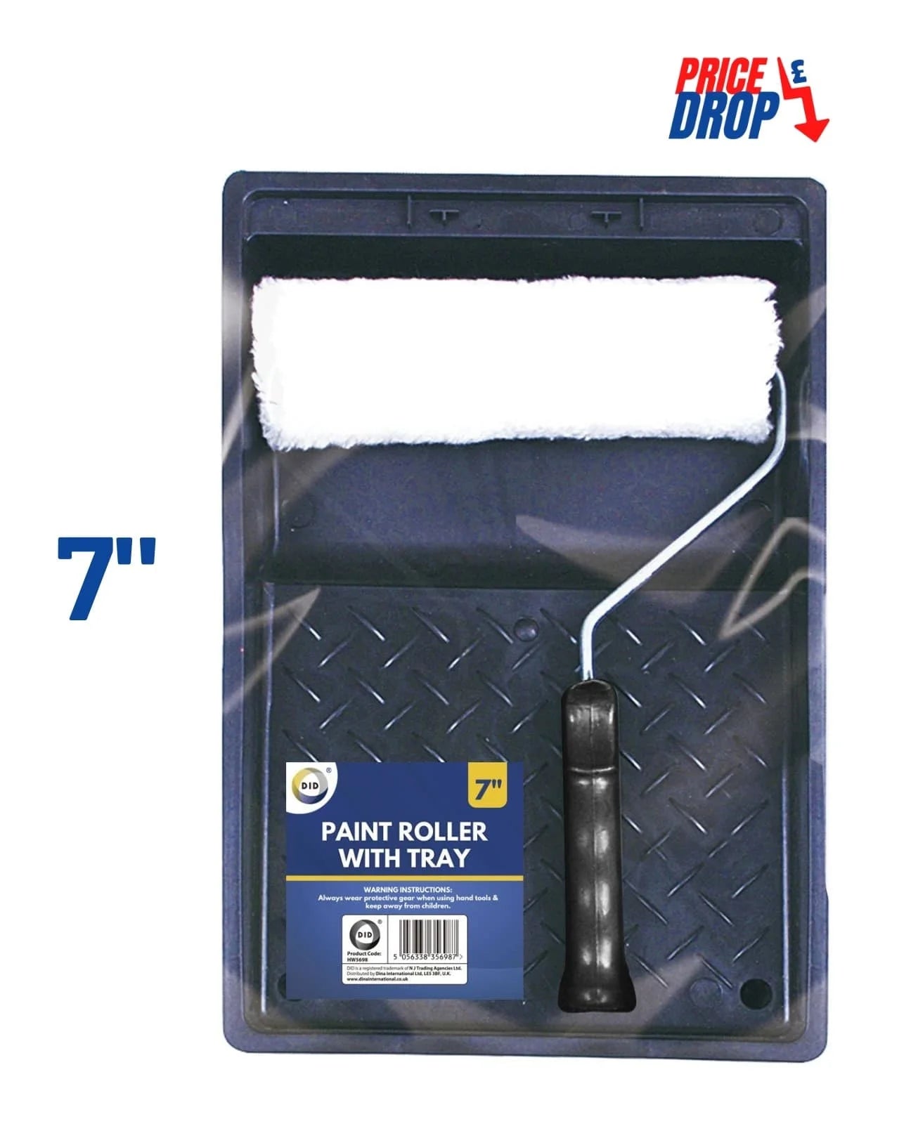 Dina 7" Paint Roller With Tray 1s