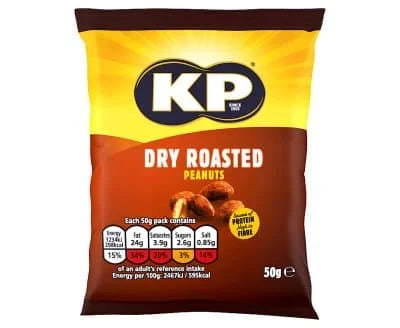 KP Dry Roasted Peanuts (21/18 Pubcard) 21 x 50g