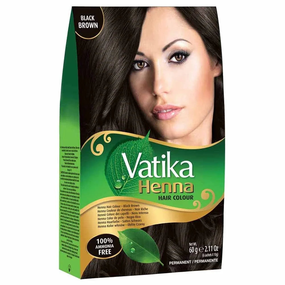 Vatika Hair Colour Black Brown 6 x 60g