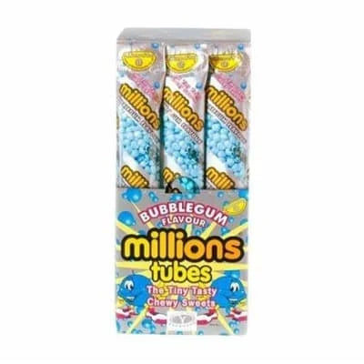 Millions Tube Bubble Gum 12 x 55g
