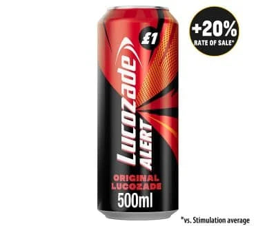 Lucozade Alert Original Energy Cans 12 x 500ml