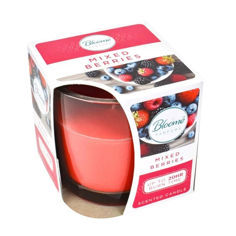 Bloome Scented Glass Candles Mixed Berries 12s
