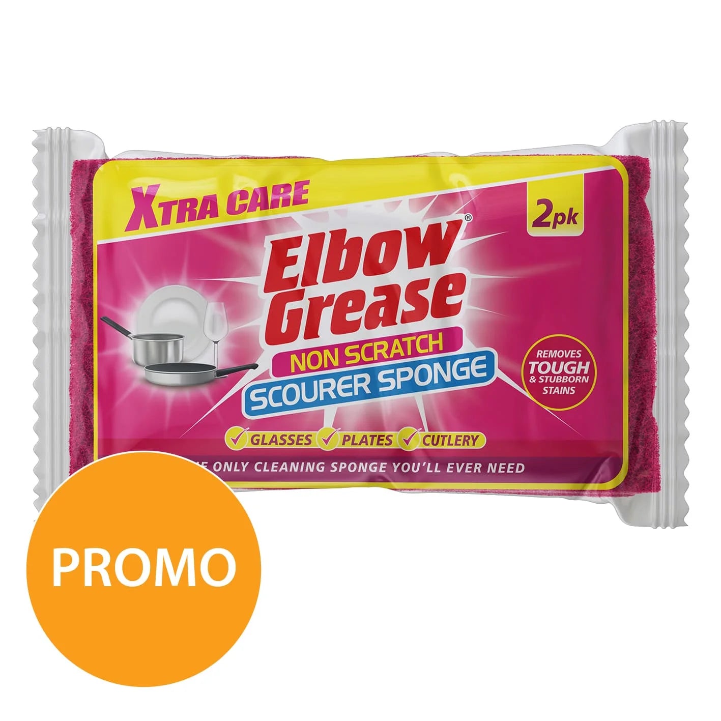 Elbow Grease Non Scratch Scourer Sponge 2pk