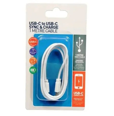 Status 1M C to C 1M White PVC Cable Single
