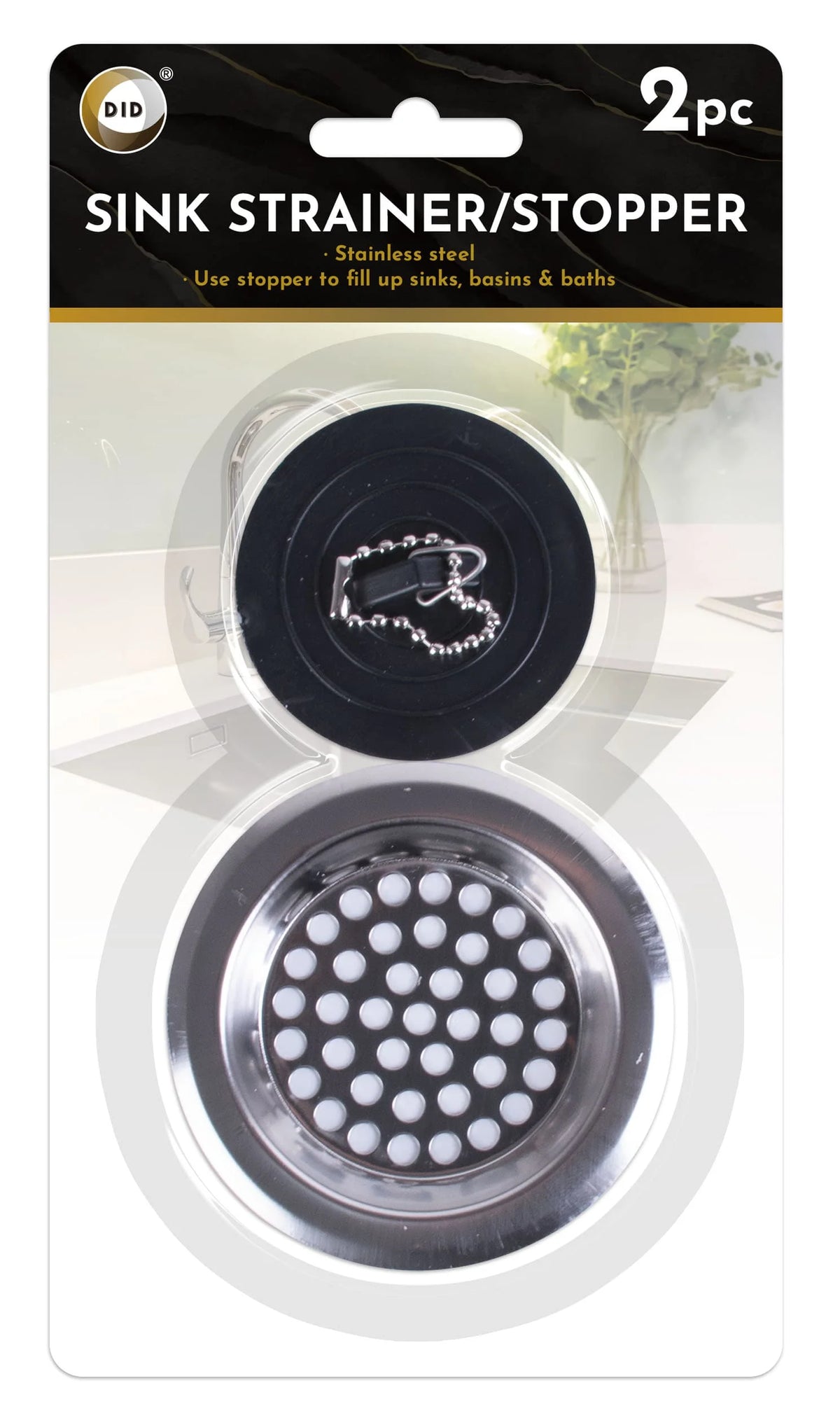 DID Sink Strainer & Stopper Set 2pcs 2s