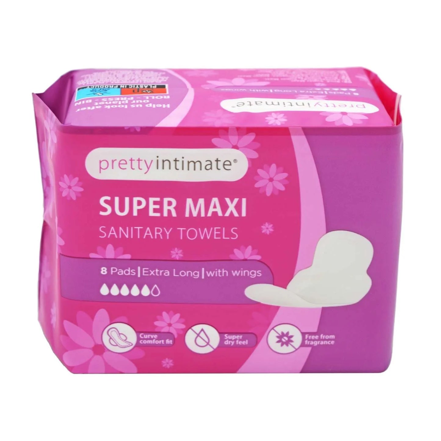 Pretty Intimate Super Maxi Ex Long Sanitary Towels 12 x 8s