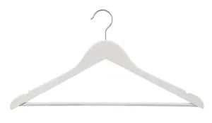Zoom H+5 Premium White Wooden Hanger 5pcs
