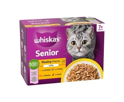 Whiskas 7+ Poultry Feasts in Jelly 48 x 85g