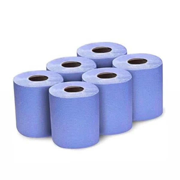 Centre Feed Rolls Blue (Embossed) 2Ply 6s