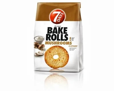 7 Days Bake Rolls Mushrooms & Cream 80g