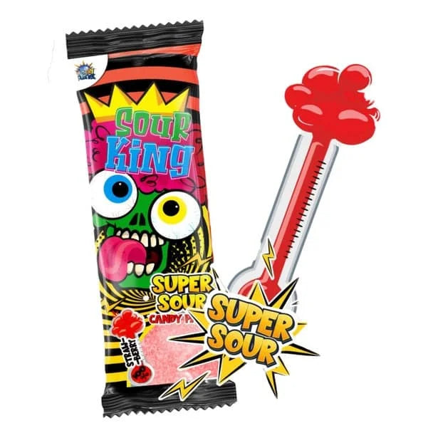Sour King Super Sour Candy Paper - Strawberry 40 x 15g
