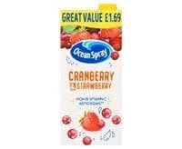 Ocean Spray Cranberry & Strawberry 12 x 1ltr