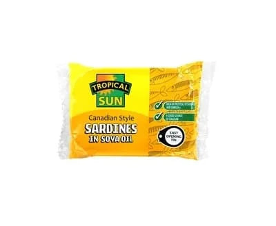 Tropical Sun Canadian Sardines In Soya Oil 12 x 106g