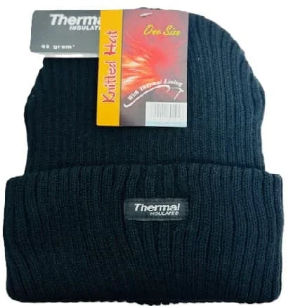 Knitted Hat With Thermal Lining One Size 12 x 1pair
