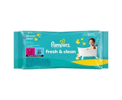 Pampers Fresh Clean Scented Baby Wipes 12 x 52s