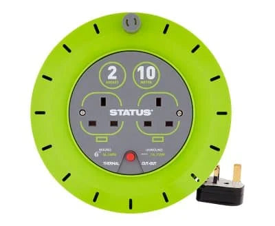 Status 10m 2Socket 13A TC Cable Reel 1s