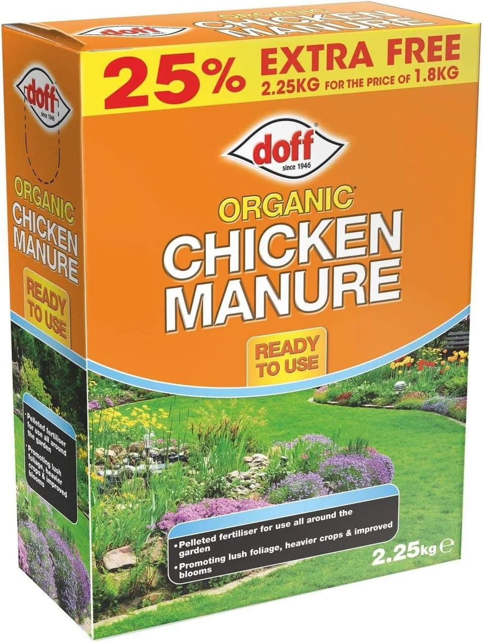 Doff Organic Chicken Manure 4 x 2.25kg