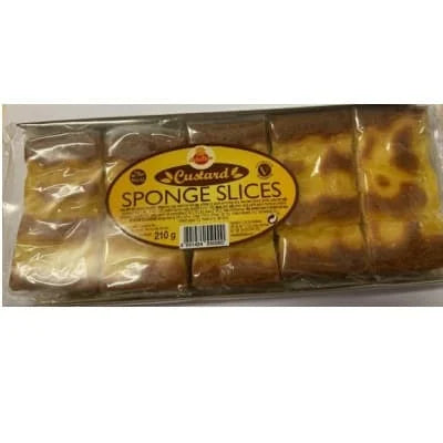 Cake Zone Custard Sponge Slices 210g